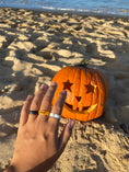 Load image into Gallery viewer, Flip Reversible ghost and spooky ring black ring
