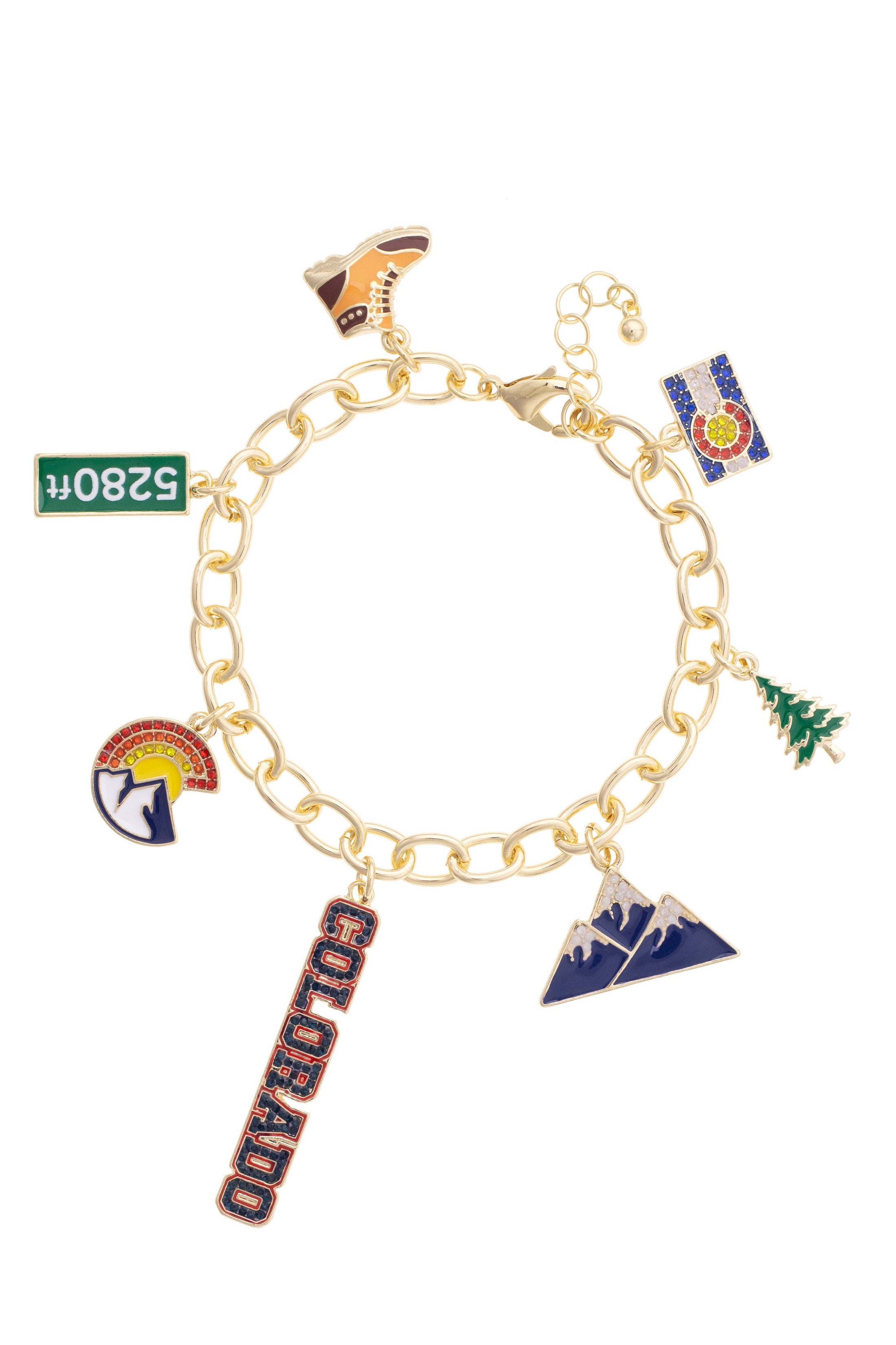 Denver Enamel Icons Charm Bracelet