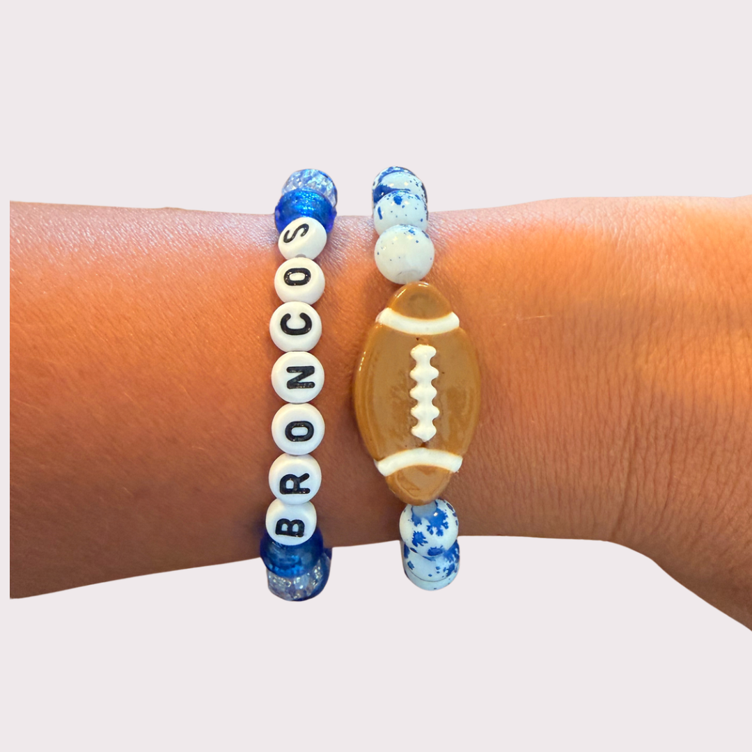 FOOTBALL stretchy bracelet - STACK & RALLY by Florence and Jean