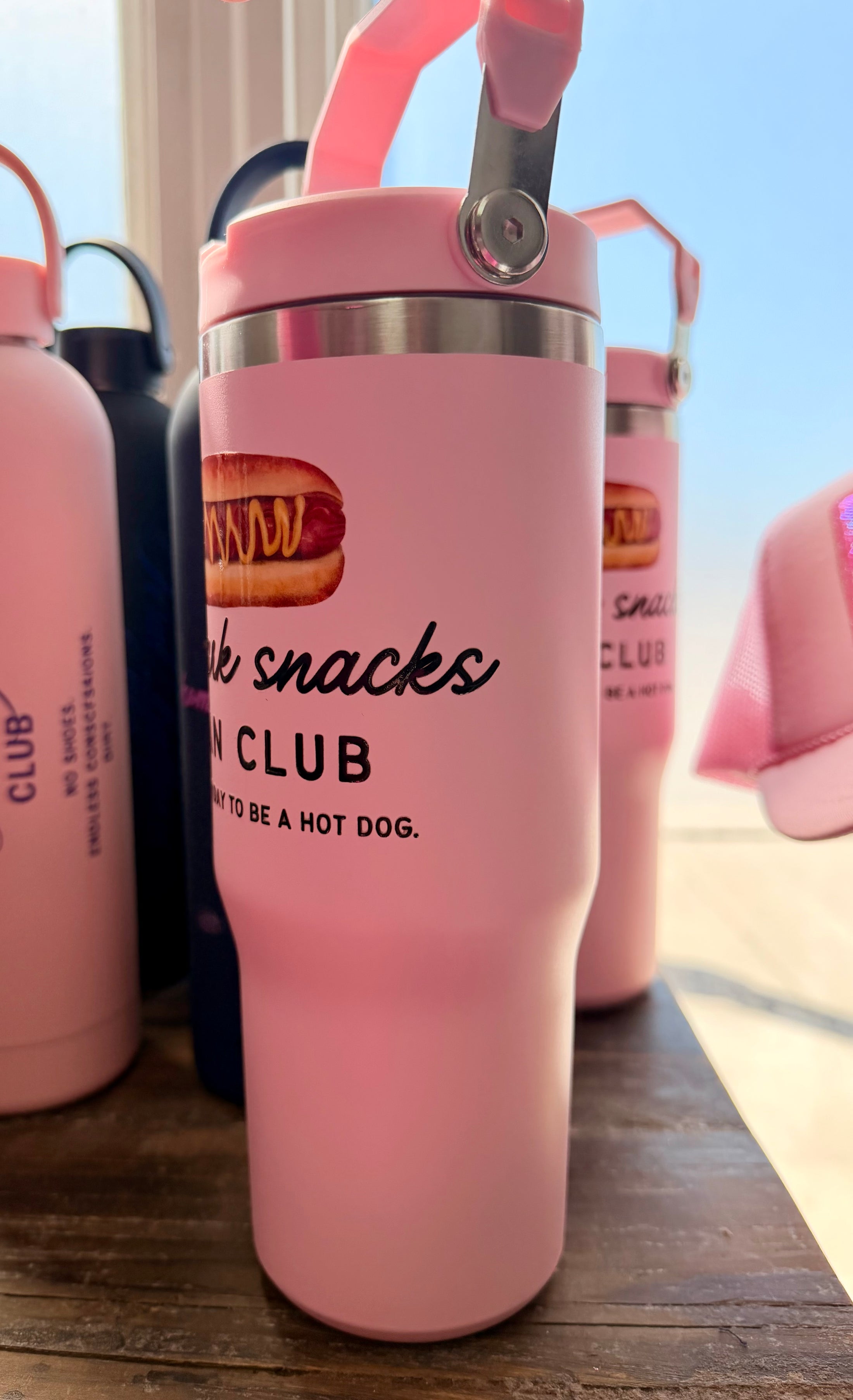ballpark snacks fan club top handle tumbler