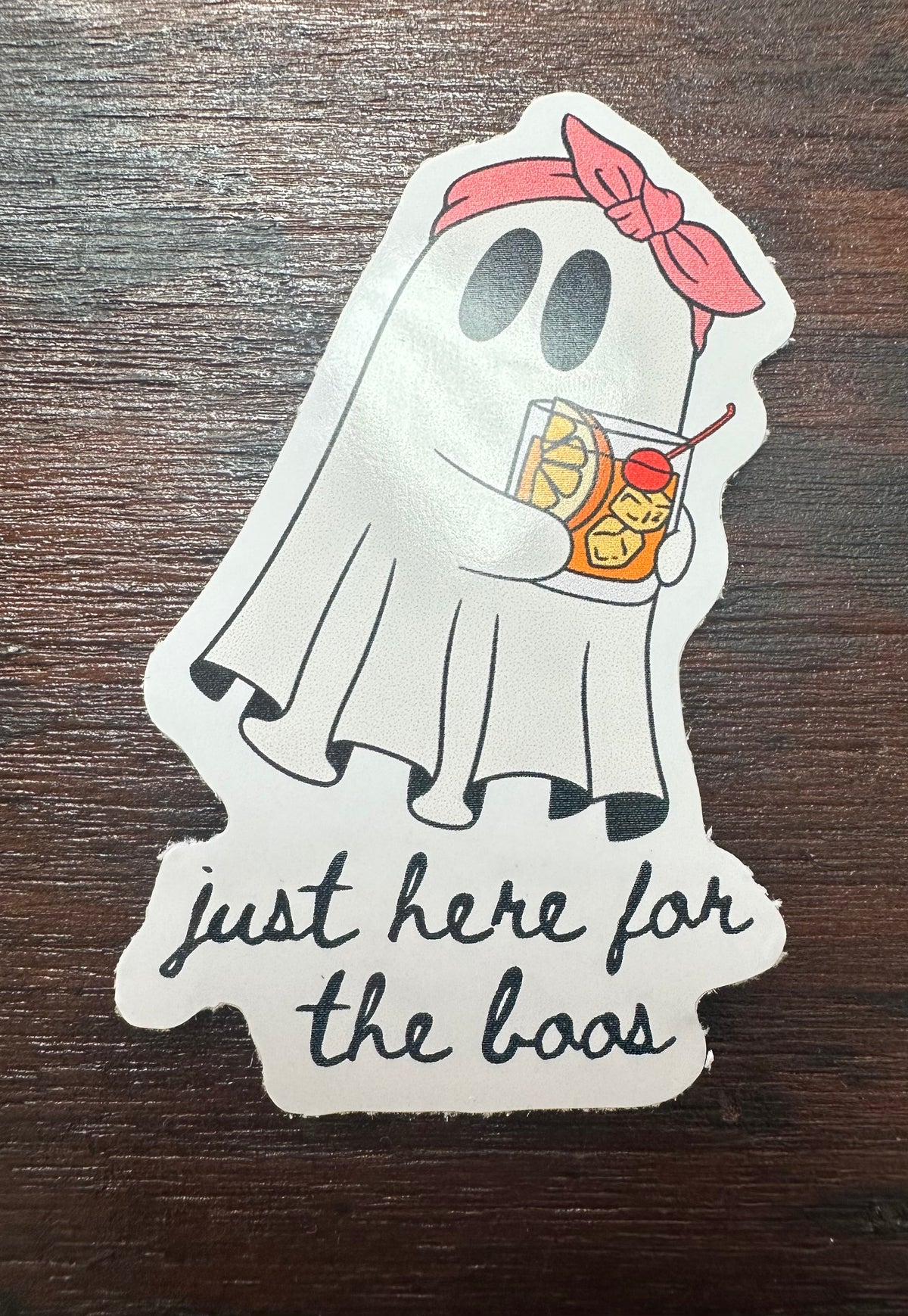 just here for the boos vinyl sticker
