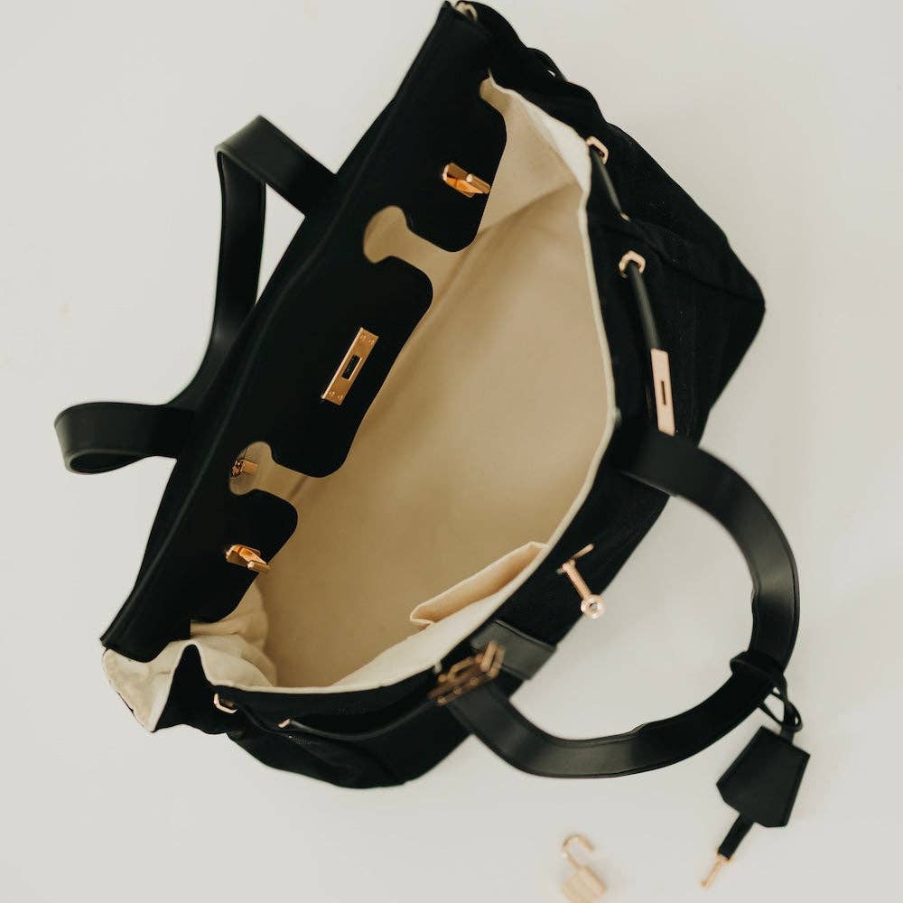 Cadence Canvas and Vegan Leather Tote