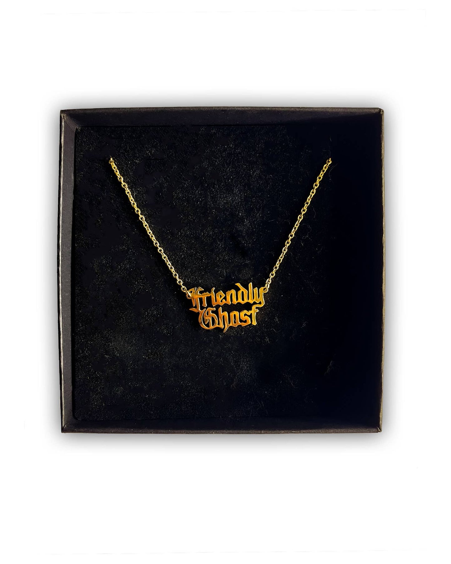 Ghost Nameplate Stainless Steel Necklace 