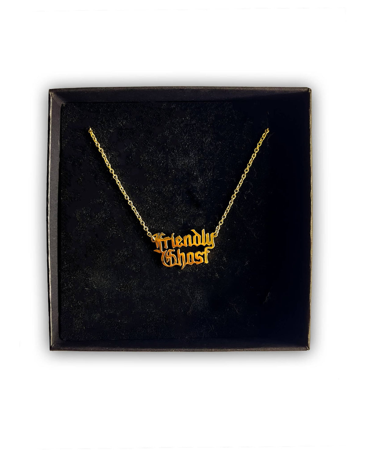 Ghost Nameplate Stainless Steel Necklace 