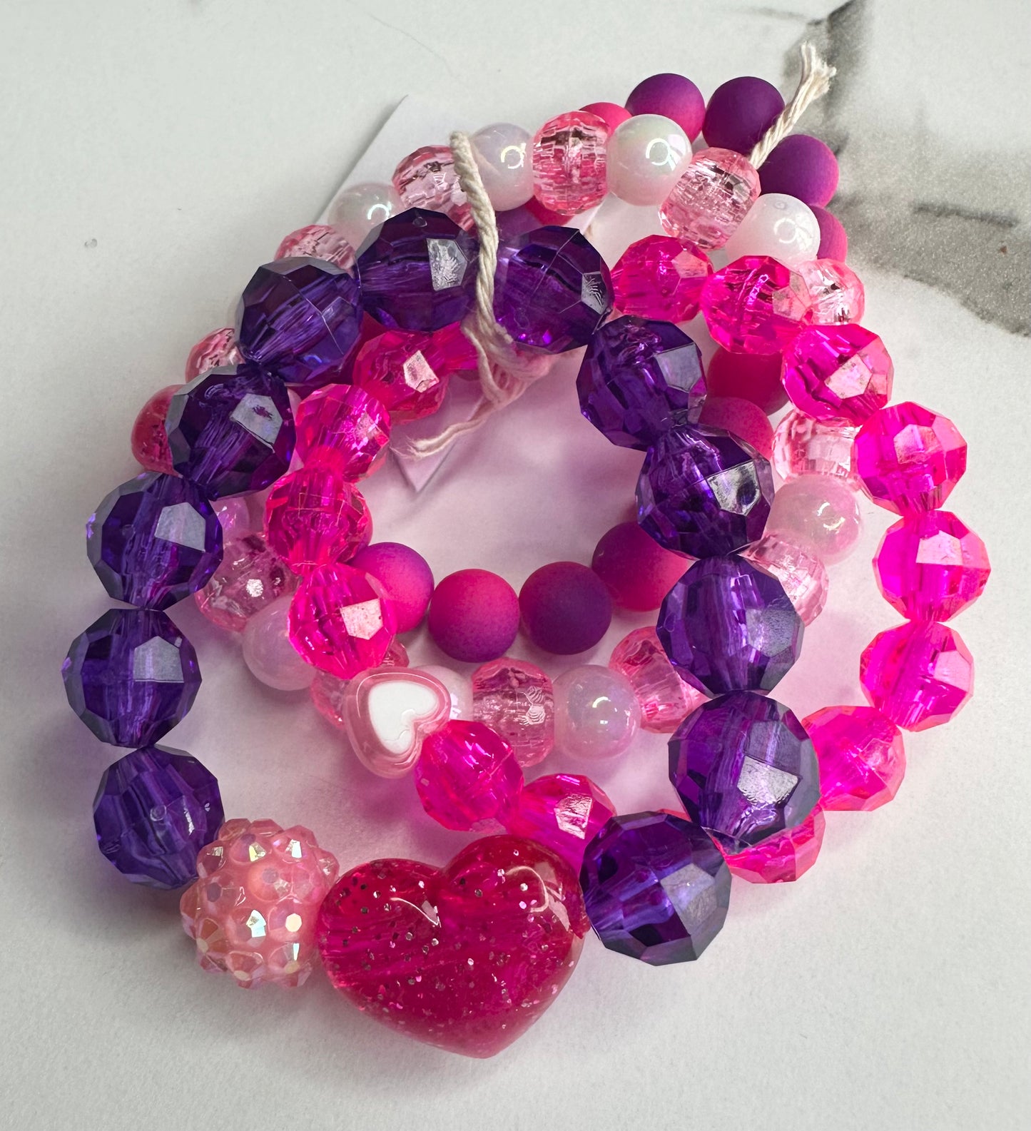 Little Kid Valentine's Day Stretchy Bracelets