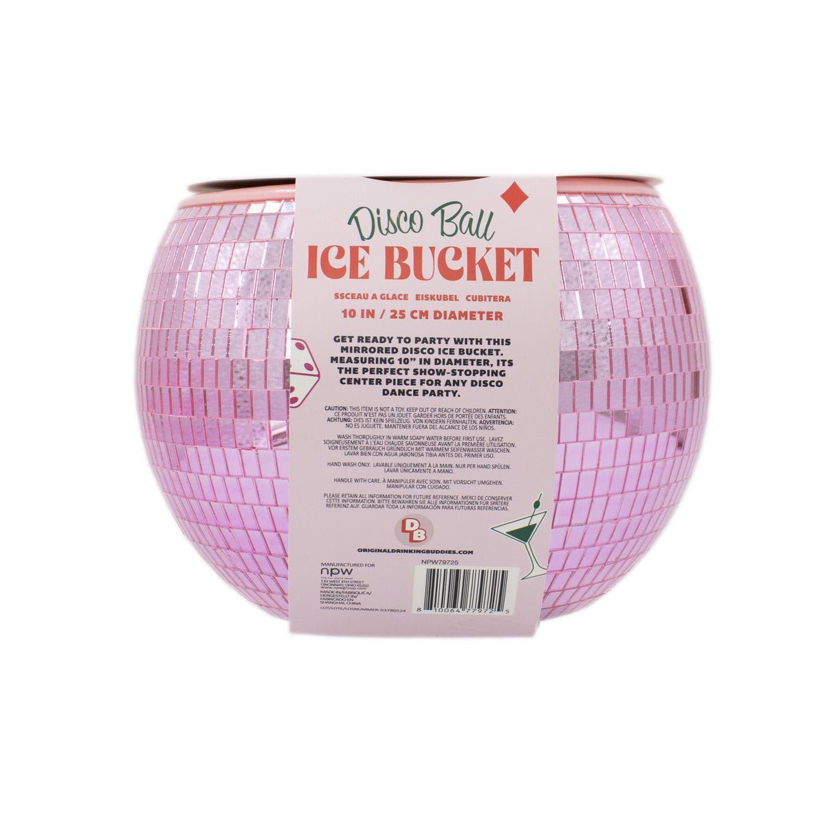 pink disco ice bucket