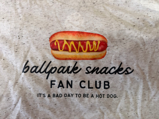 ballpark snacks fan club YOUTH tee