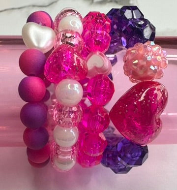 Valentine's Stretchy Bracelets - Kids XS