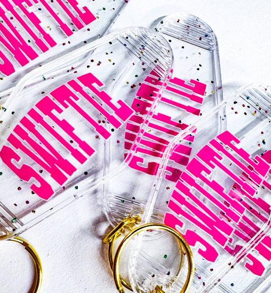 varsity Swiftie keychain