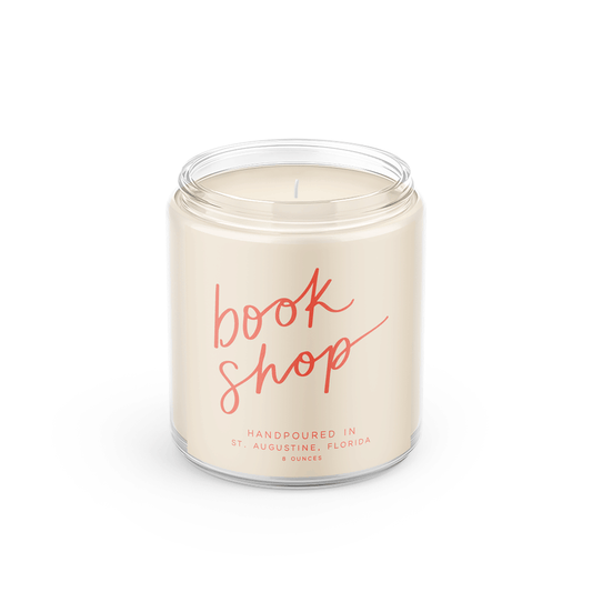 book shop: 8 oz soy wax candle