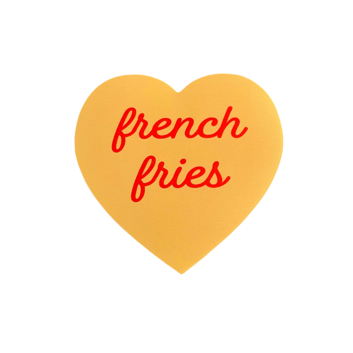 french fries heart vinyl sticker