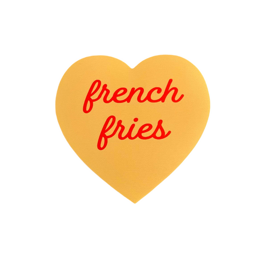 french fries heart vinyl sticker