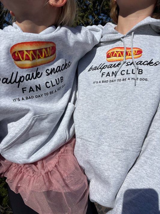 ballpark snack fan club YOUTH hoodie