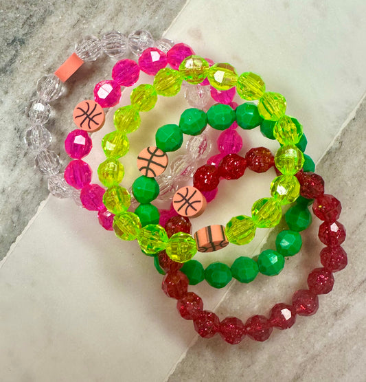 Tiny Basketball Kids Stretchy Bracelet