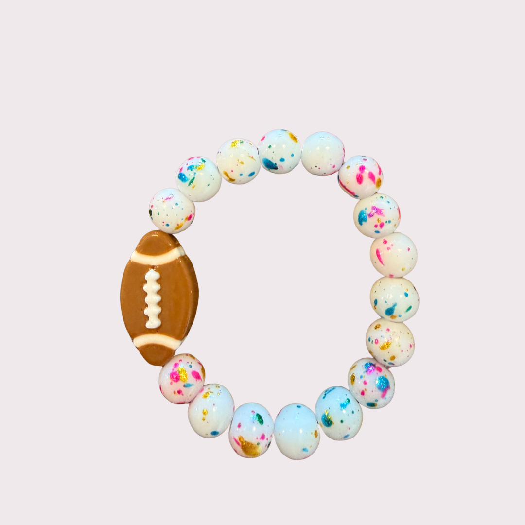 FOOTBALL stretchy bracelet - STACK & RALLY by Florence and Jean