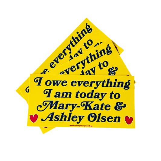 Mary Kate and Ashley vinyl bumper sticker