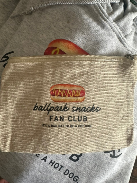 ballpark snack canvas pouch