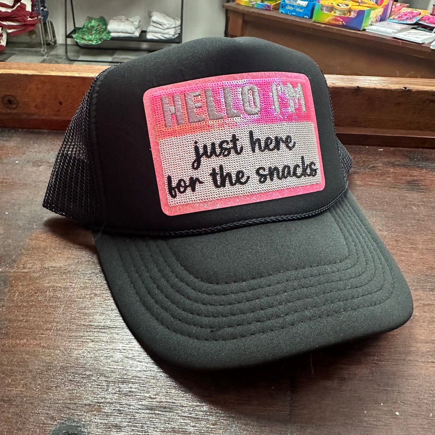 just here for the snacks trucker