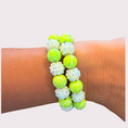 Load image into Gallery viewer, TENNIS stretchy bracelet - STACK & RALLY by Florence and Jean
