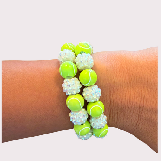 TENNIS stretchy bracelet - STACK & RALLY by Florence and Jean