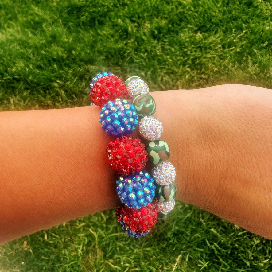 camo sparkle bracelet