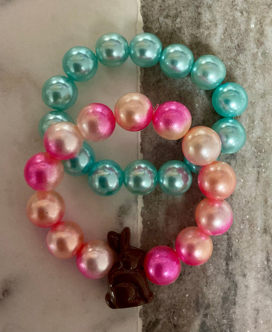 Blue Pearly Bunny Stacker