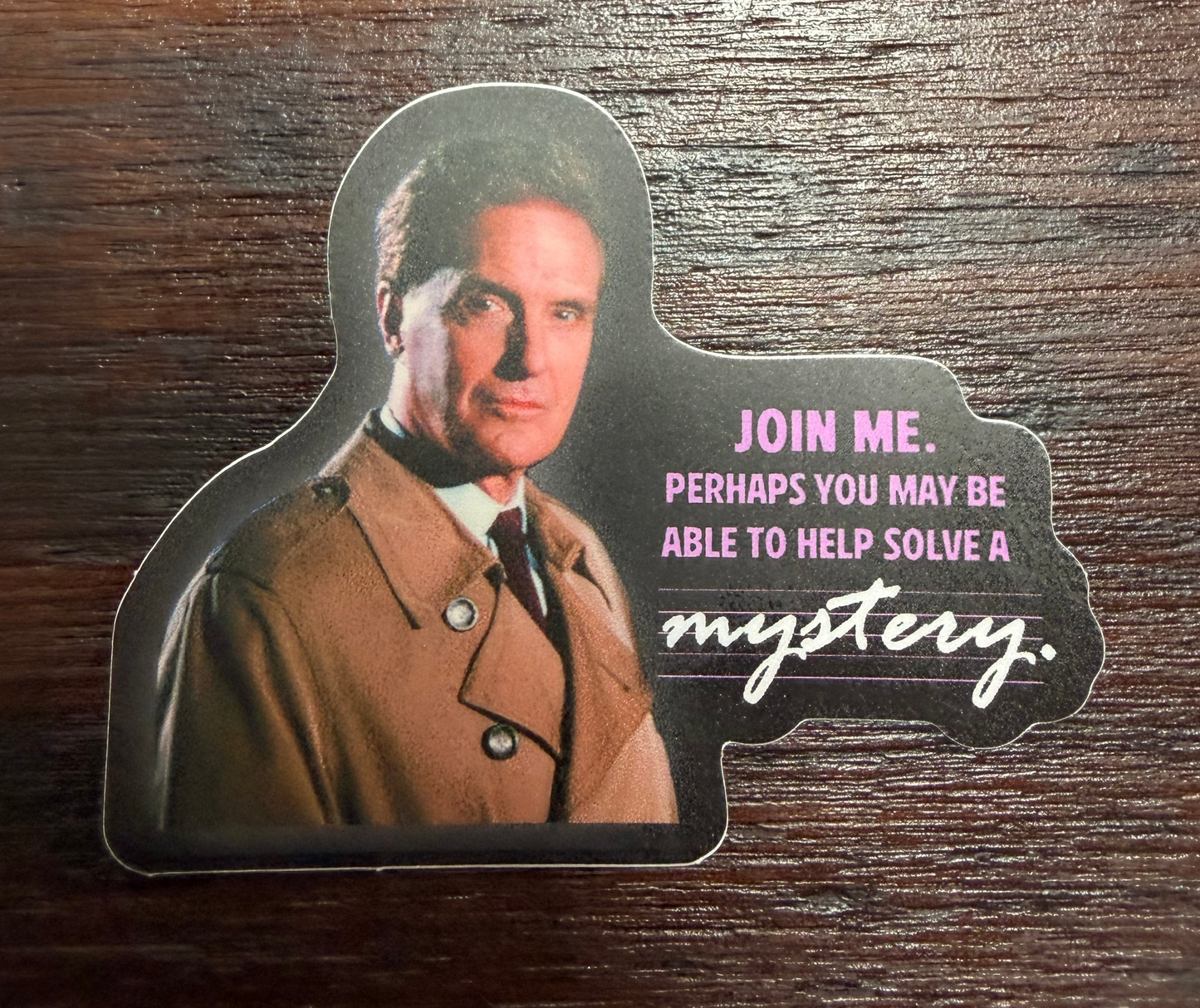 Unsolved Mysteries Robert Stack Vinyl Sticker