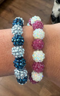 Load image into Gallery viewer, stretchy blingy school spirit bracelet
