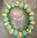 Load image into Gallery viewer, stretchy blingy softball bracelet
