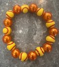 Load image into Gallery viewer, stretchy pearly softball bracelet
