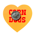 Load image into Gallery viewer, corn dogs heart vinyl sticker
