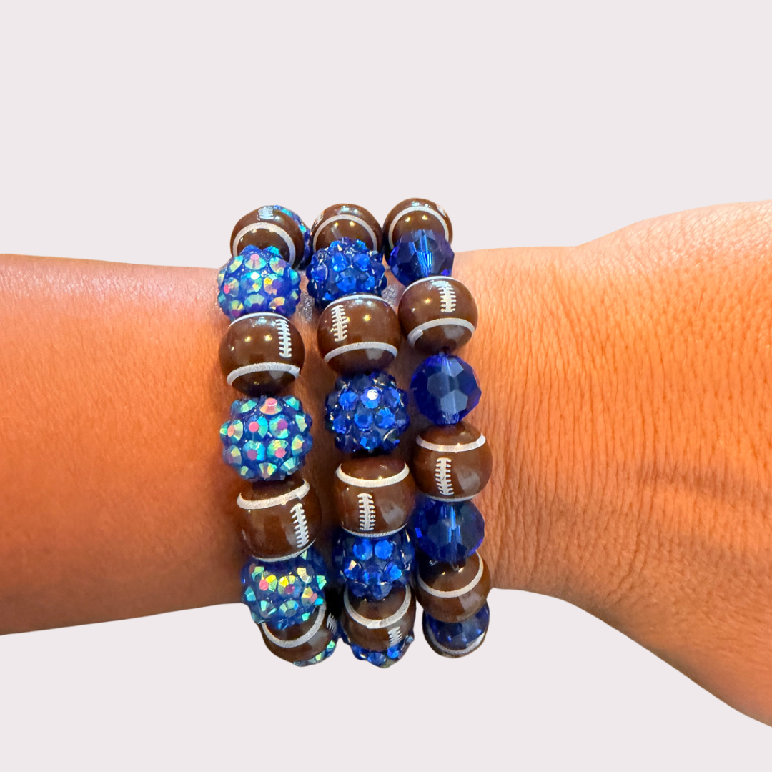 FOOTBALL stretchy bracelet - STACK & RALLY by Florence and Jean