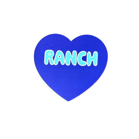 ranch heart vinyl sticker