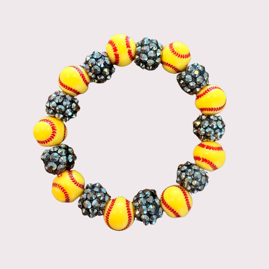 SOFTBALL stretchy bracelet - stack & RALLY by Florence and Jean