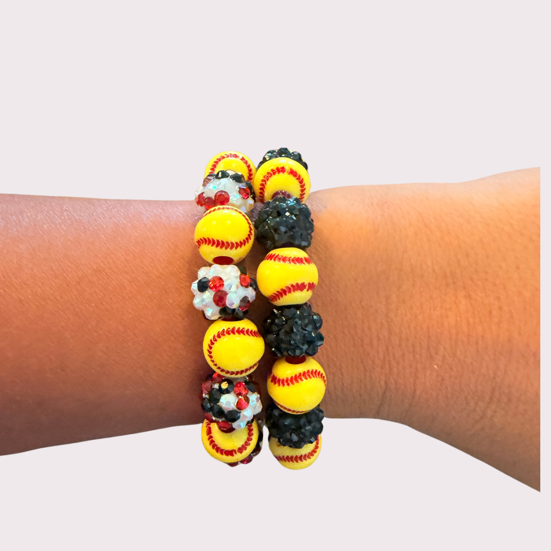 SOFTBALL stretchy bracelet - stack & RALLY by Florence and Jean