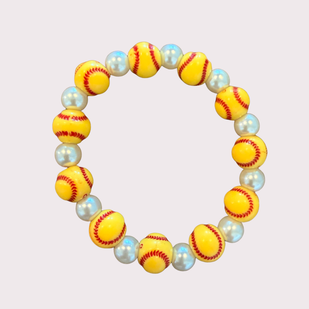 SOFTBALL stretchy bracelet - stack & RALLY by Florence and Jean