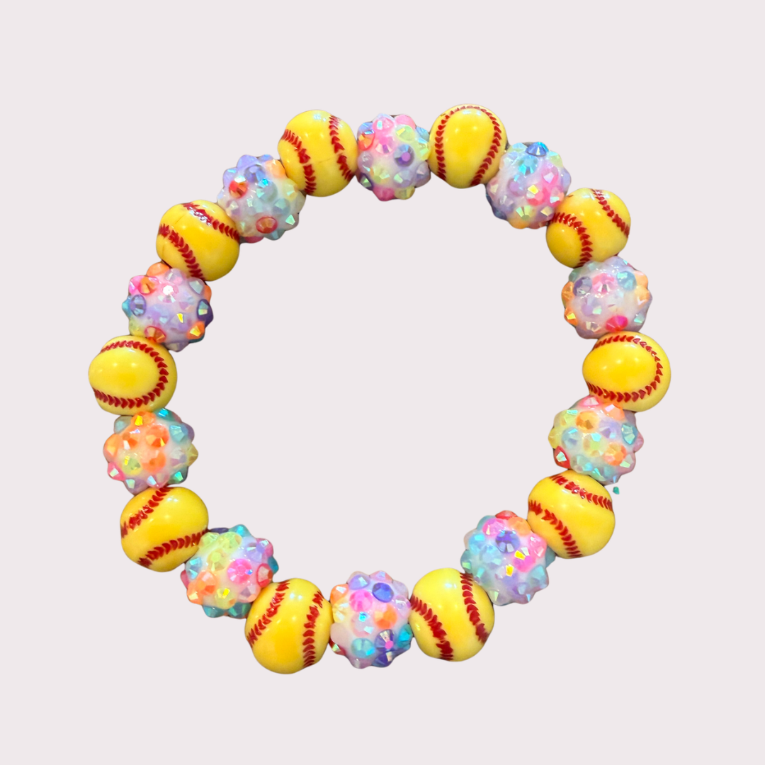 SOFTBALL stretchy bracelet - stack & RALLY by Florence and Jean