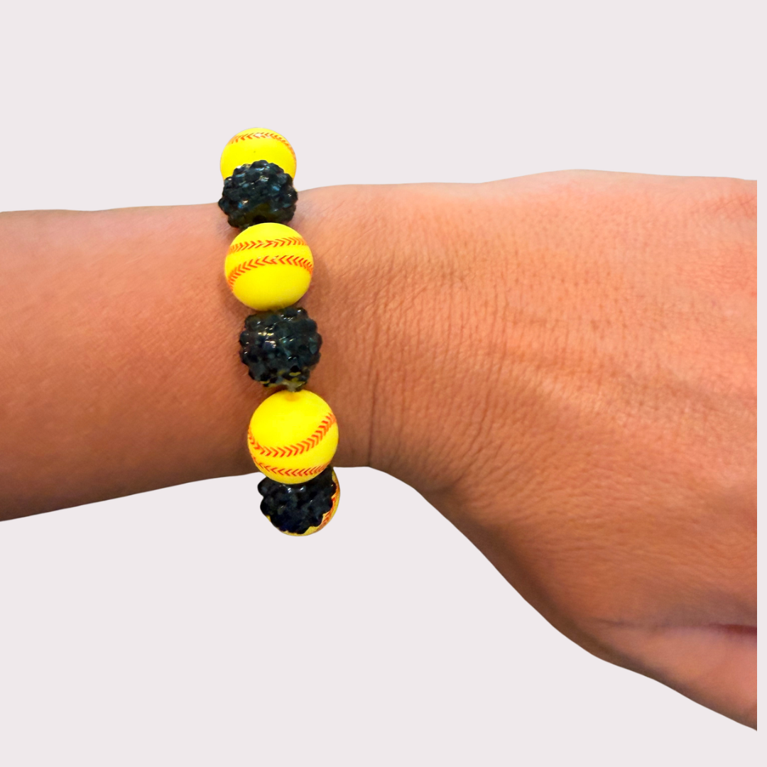 SOFTBALL stretchy bracelet - stack & RALLY by Florence and Jean