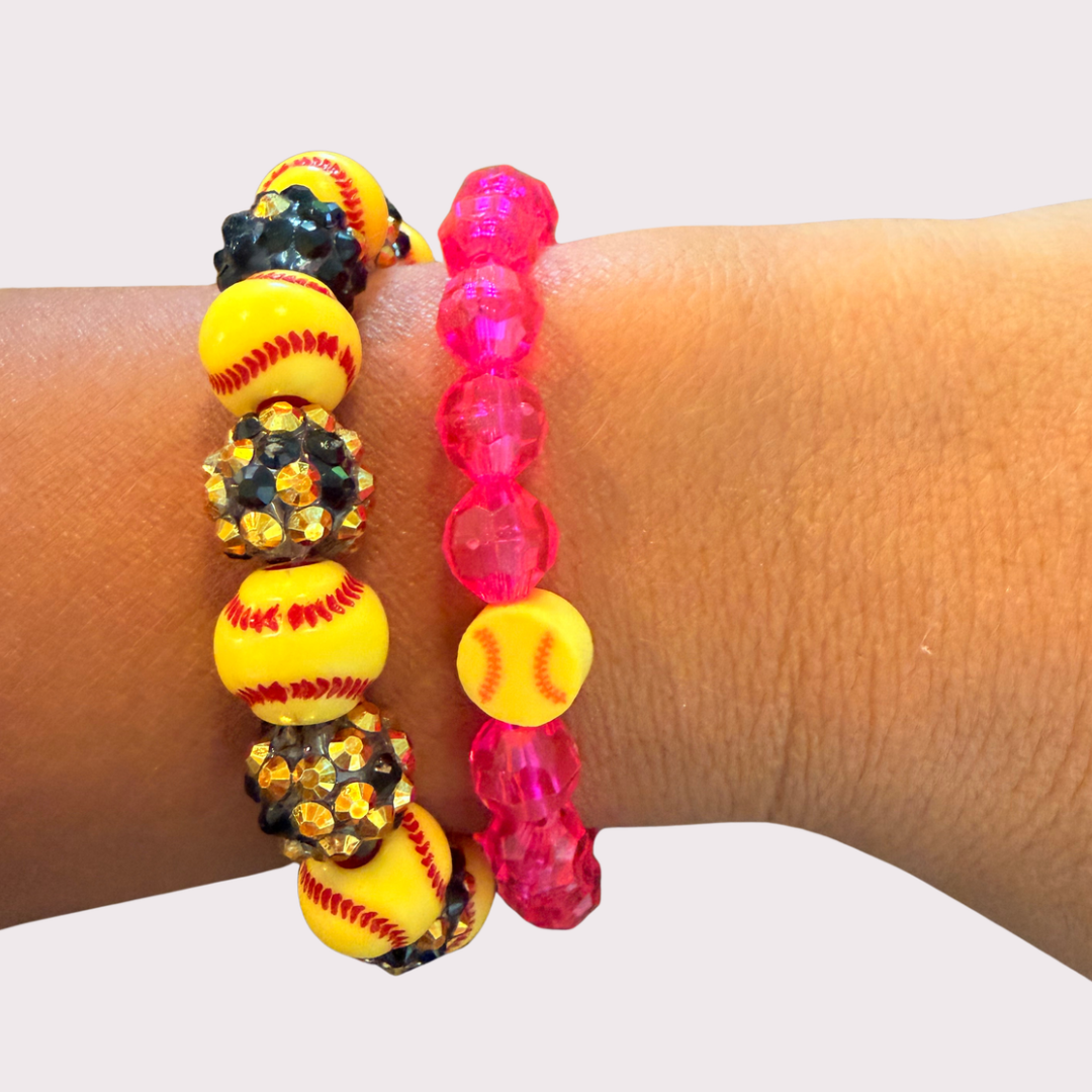 SOFTBALL stretchy bracelet - stack & RALLY by Florence and Jean
