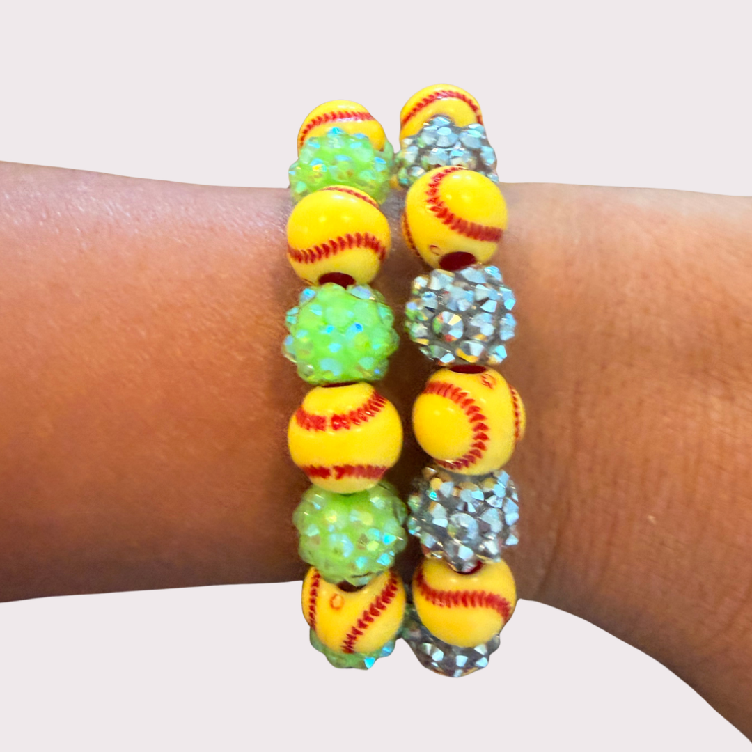 SOFTBALL stretchy bracelet - stack & RALLY by Florence and Jean