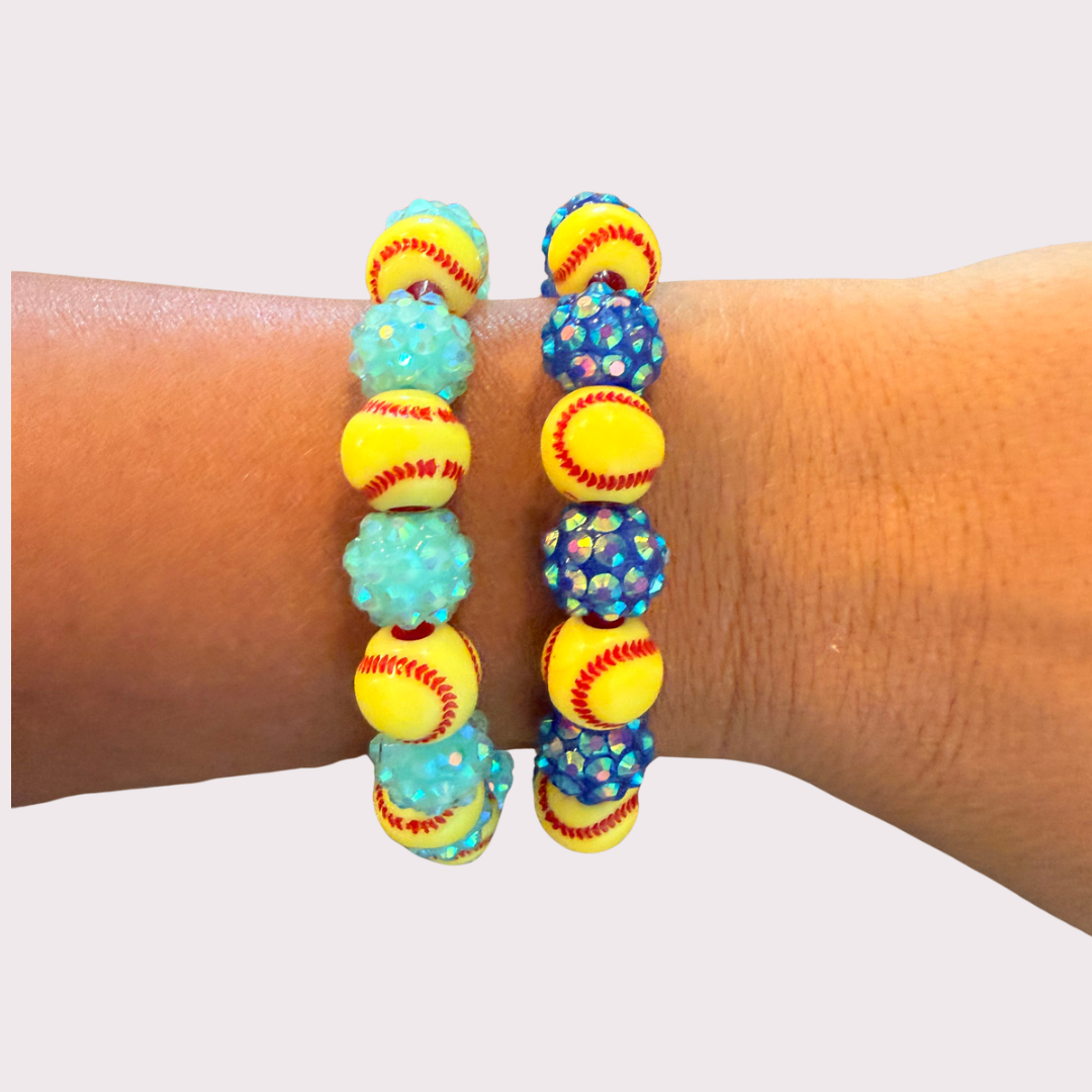 SOFTBALL stretchy bracelet - stack & RALLY by Florence and Jean