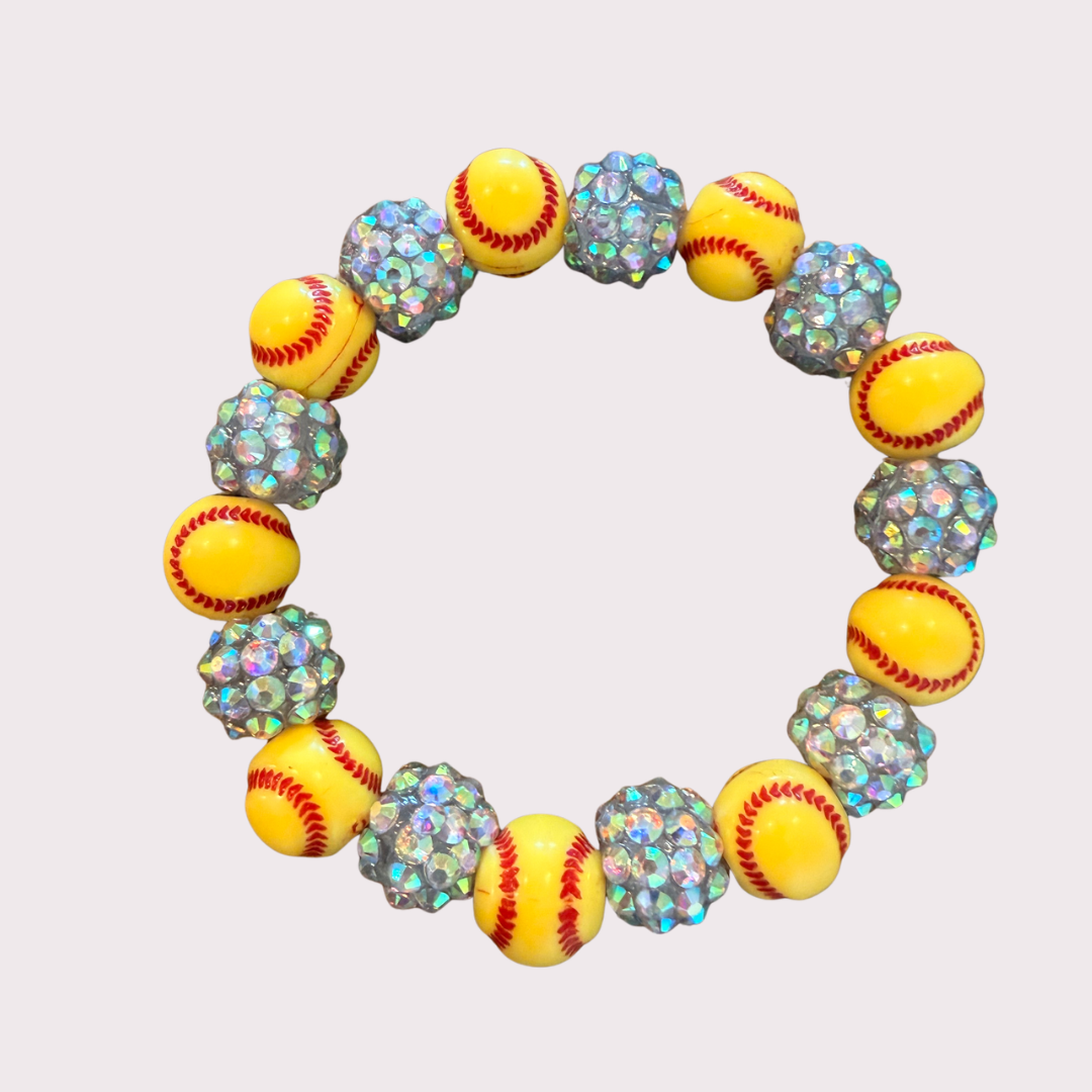 SOFTBALL stretchy bracelet - stack & RALLY by Florence and Jean