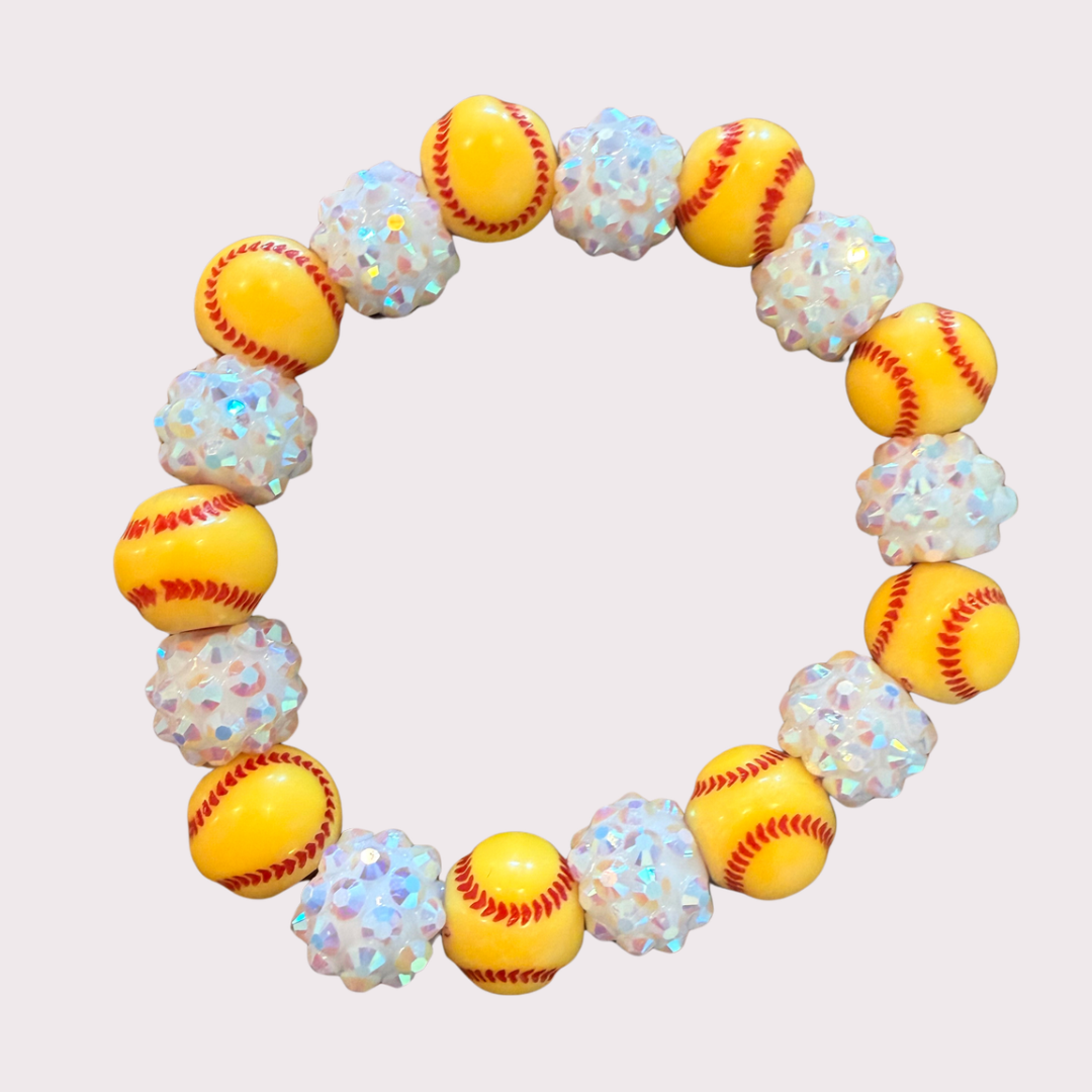 SOFTBALL stretchy bracelet - stack & RALLY by Florence and Jean