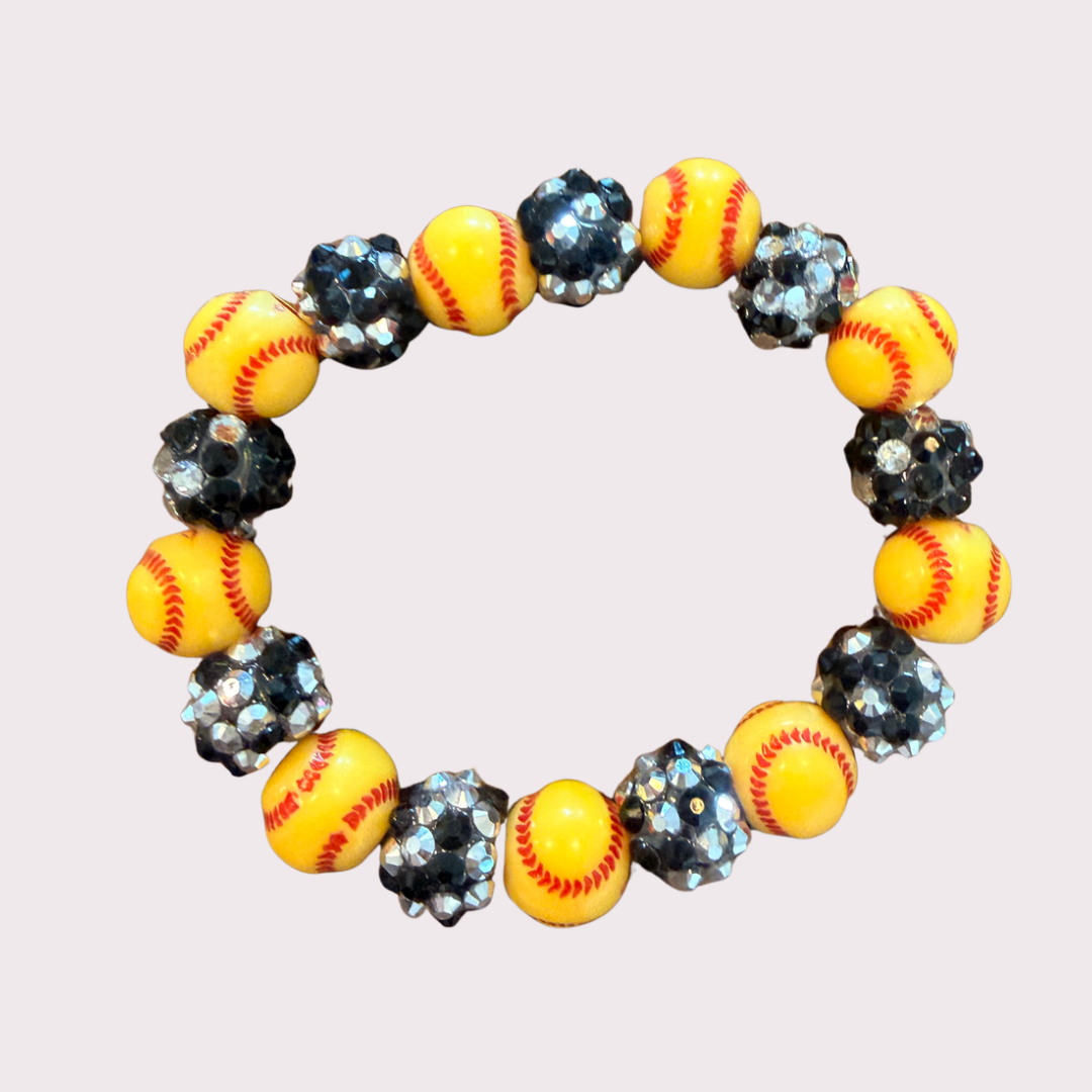SOFTBALL stretchy bracelet - stack & RALLY by Florence and Jean