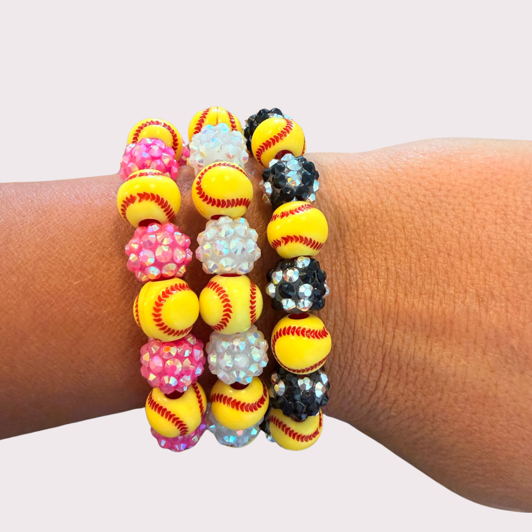SOFTBALL stretchy bracelet - stack & RALLY by Florence and Jean