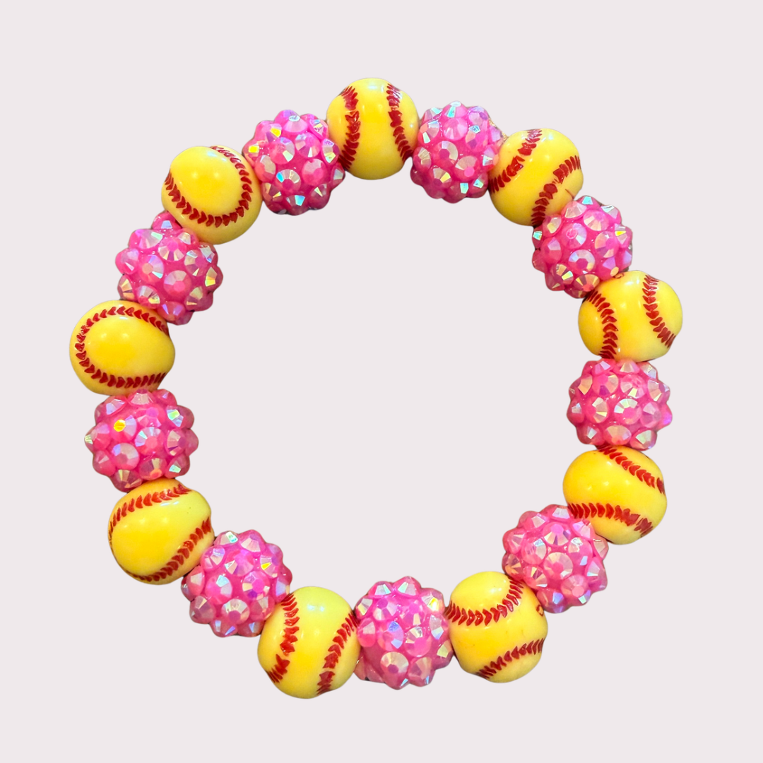 SOFTBALL stretchy bracelet - stack & RALLY by Florence and Jean