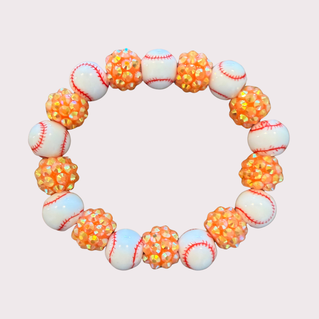 BASEBALL stretchy bracelet - STACK & RALLY by Florence and Jean