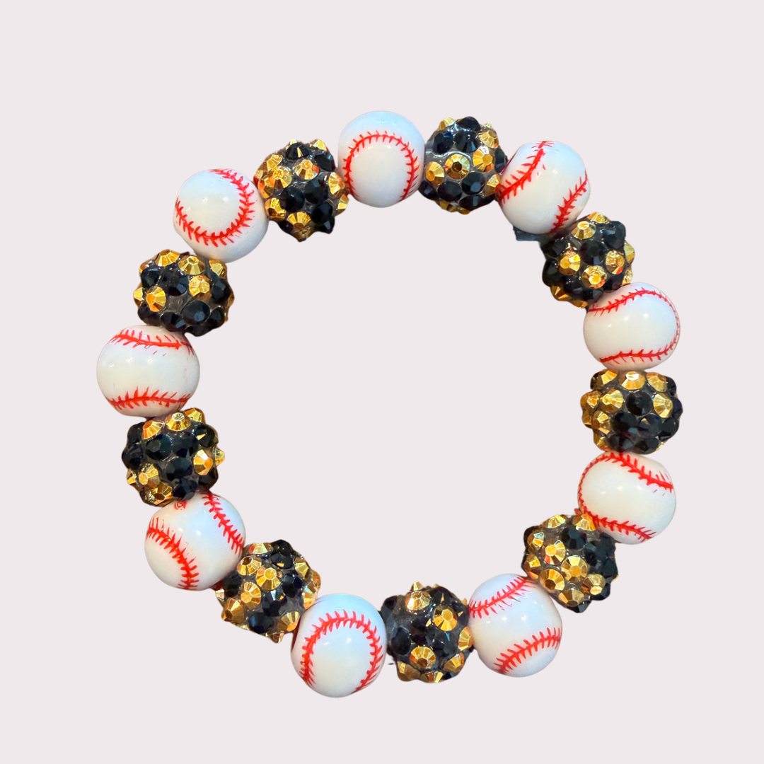 BASEBALL stretchy bracelet - STACK & RALLY by Florence and Jean