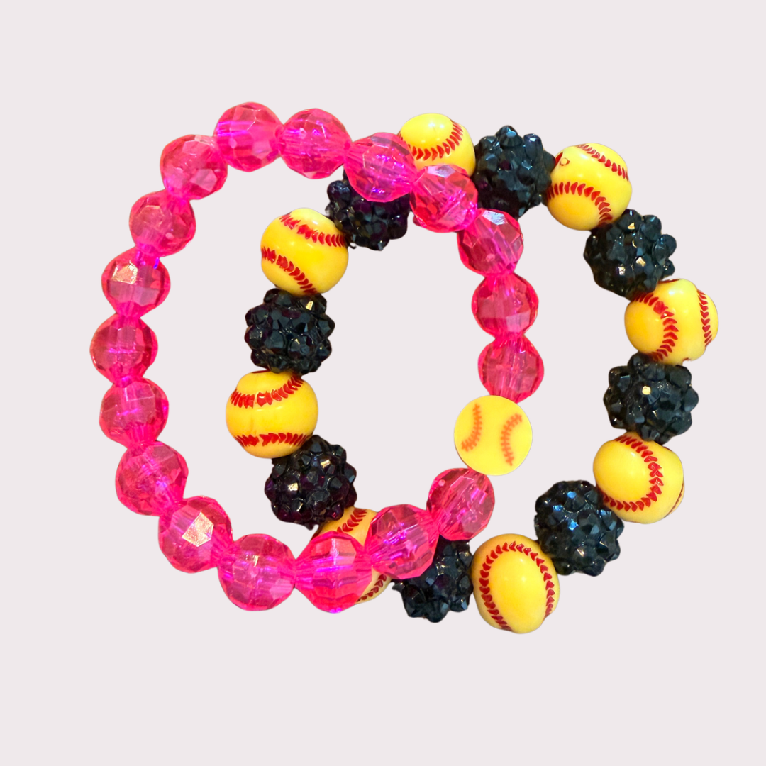 SOFTBALL stretchy bracelet - stack & RALLY by Florence and Jean