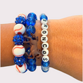 Load image into Gallery viewer, BASEBALL stretchy bracelet - STACK & RALLY by Florence and Jean
